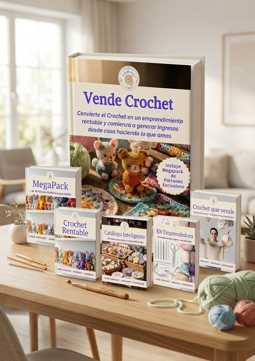 Todo Crochet: Aprende y Emprende - Ebook+MegaPack de Patrones Exclusivos+Bonos de Regalo