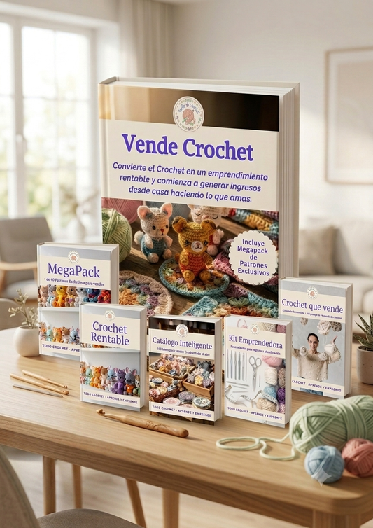 Todo Crochet: Aprende y Emprende - Ebook+MegaPack de Patrones Exclusivos+Bonos de Regalo